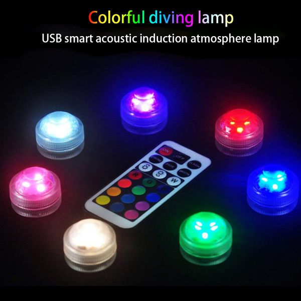 

3led дайвинг fish tank лампа подводного декоративное освещение украшение праздник свет ночь батарея питание rgb