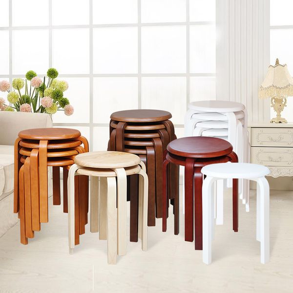 

creative stool solid wood dining stool square fabric dressing makeup bench home