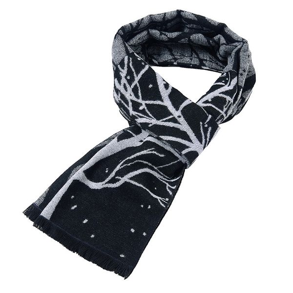 

dreamshining new men's autumn and winter brushed warm scarf hair tree men's scarf clothing accessories, Blue;gray