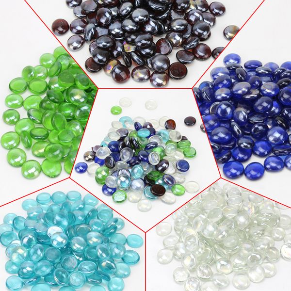 

100pcs /lot multicolor aquarium decoration crystal stones ornament fish tank vase acrylic rocks gem stones accessories
