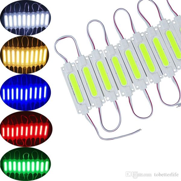 Lampada a modulo LED COB a iniezione DC12V 2W COB IP65 retroilluminazione a LED impermeabile del modulo luce a LED rosa giallo verde blu Spedizione gratuita