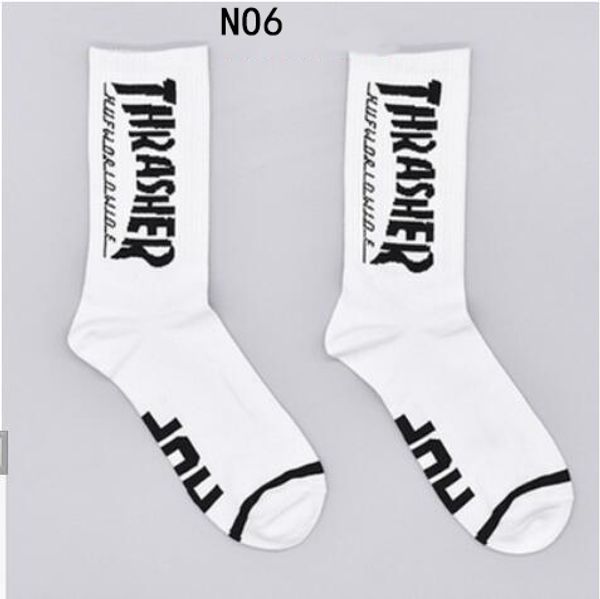 

20s wholesale hip-hop socks mens flame street socks with letters women chaussettes athletic running basketball breathable, Black