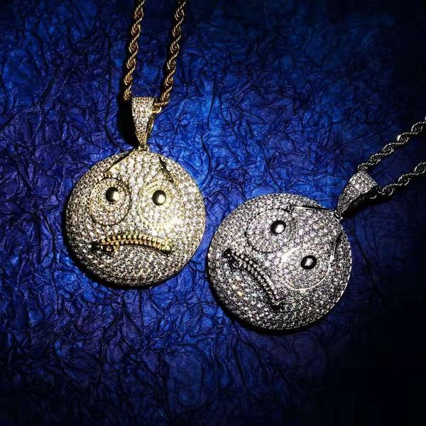 

ледной из emoji кђлон ожеѬел дл мђжин женин Ѭоконй дизайнеѬ bling алмаз иик, Silver