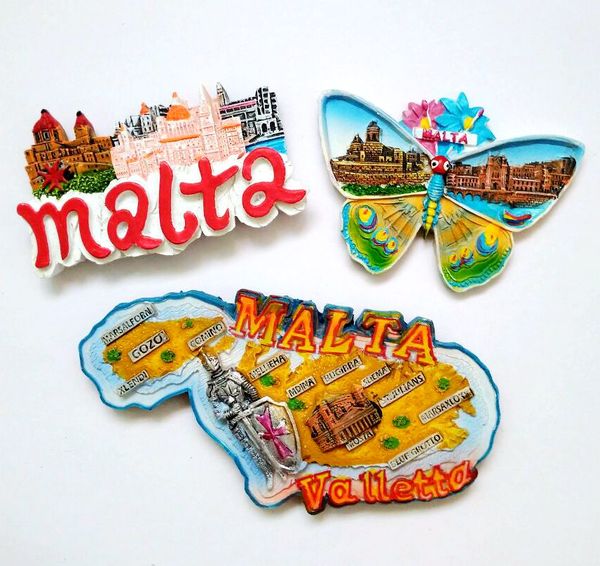 

valletta malta the whole territory map fridge magnets mediterranean tourism souvenirs refrigerator magnetic stickers