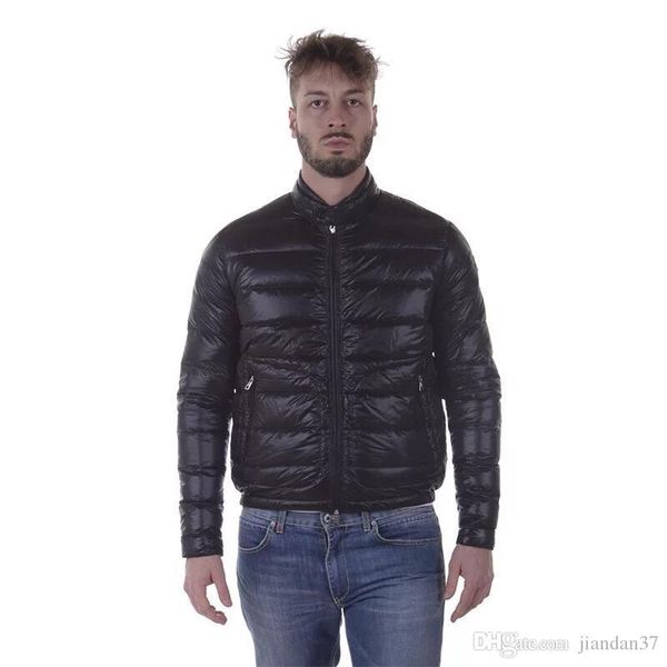 

2019 куртка для мужчин пальто для мужчин черный пуховик легкий пуховик полукруглый карман с воротником-стойкой, Black
