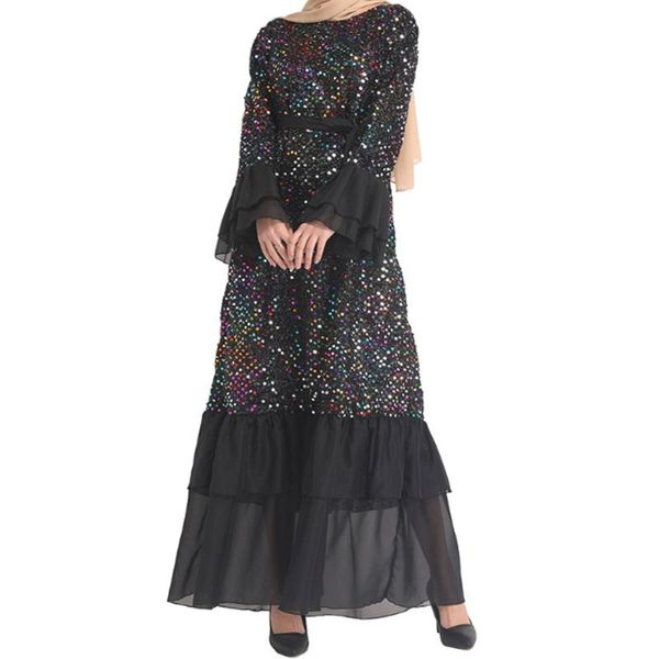 

женщины arabic платье sequined исламской мантий пакистанской марокканская мусульманская одежда рамдан дама кафтан платье vestidos mujer, Red