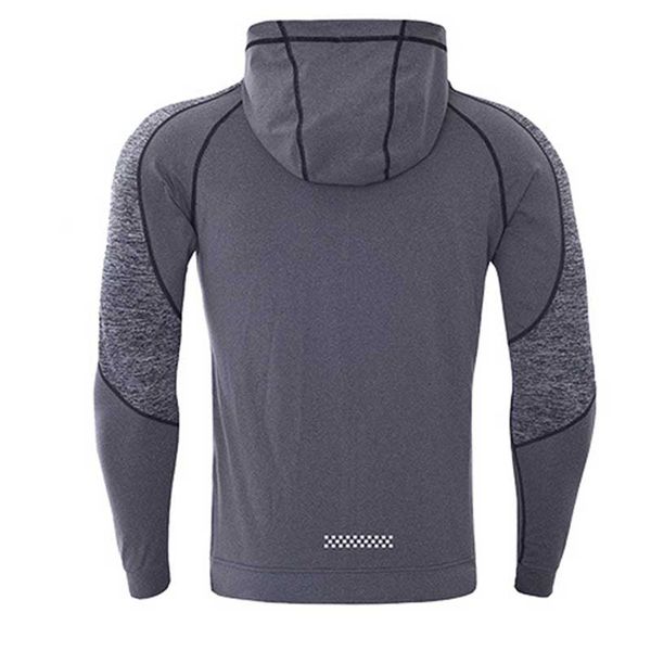 

men quick dry cap hoodie sweatshirt sporting jersey compress fitness tight rashgard shirt gymming bodybuilding runs jacket my178, Black;red