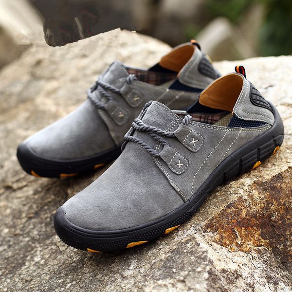 

men cross-border large size outdoor hiking shoes genuine leather