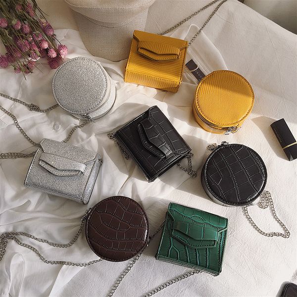 

green black small mini cute pu leather crossbody bags for women 2019 mini bag round square messenger shoulder bag ladies purses