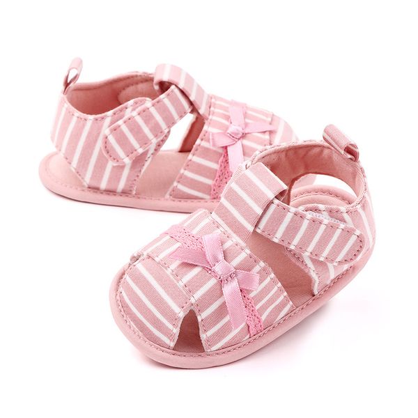 

sandals soft sole baby girls cotton bow shoes fashion summer prewalkers, Black;red