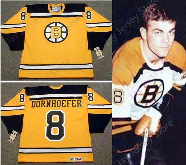 

Custom GARY DORNHOEFER Boston Bruins 1965 CCM Vintage Throwback Jersey