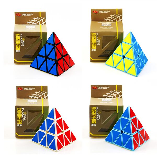 Magic Cube Pyramid Форма третьего порядка головоломки Cube Professional ультра-гладкая скорость Cubo Magico Twist Puzzles DIY образовательные детские игрушки