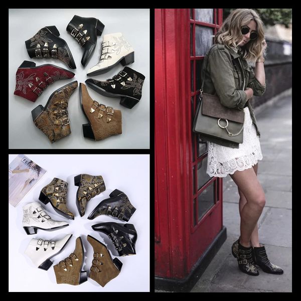 

latest high street fashion pointed toe ankle boots crocodile pattern leather wooden strange heel designer long boots women, Black