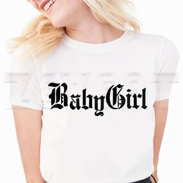 

babygirl ullzang print tshirt harajuku casual white t shirt women new summer female t-shirt