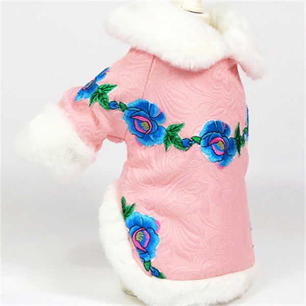 

chinese new year dog clothes tang suit cheongsam winter pet outfit cat puppy costume poodle bichon schnauzer dog clothing coat