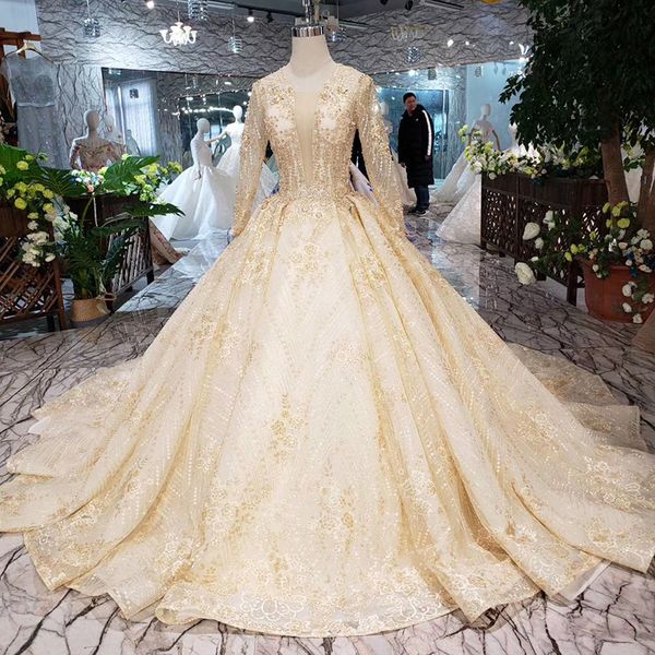 

2019 новый дубай иллюзия глубокий v шеи свадебные платья с длинным рукавом зашнуровать обратно блестящие блестки кристалл жемчужный сад свад, White