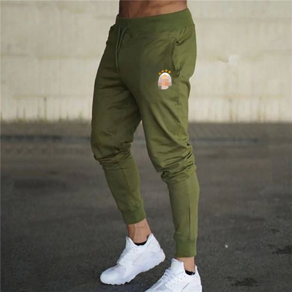 

custom logo 95% cotton pants men casual trouser jogger bodybuilding fitness sweat time limited sweatpants, Black