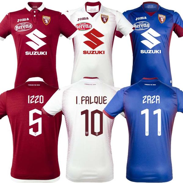 

19 20 torino fc maglia da calcio turin belotti izzo falque nkoulou 2019 2020 soccer jerseys home away third maillot de football kit shirt, Black;yellow