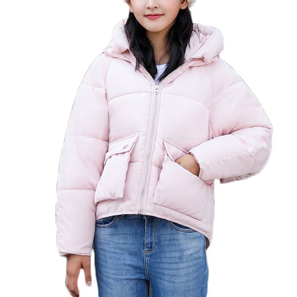

new arrival large size jackets women parkas 2019 autumn winter thick warm cotton padded coat female hooded jackets manteau femme, Black