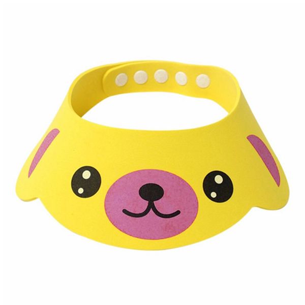 

safe shampoo shower bathing protect soft cap hat for baby children kids yellow