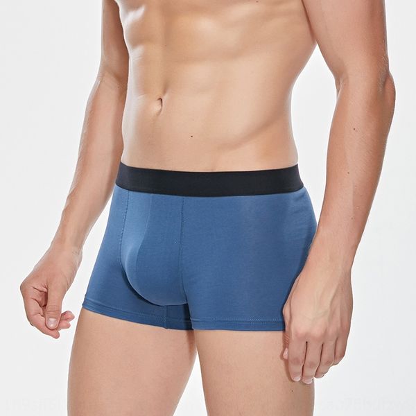 

underwear solid color men's boxer pants cotton breathable underwear and shorts u convex pocket men's shorts, Black;white
