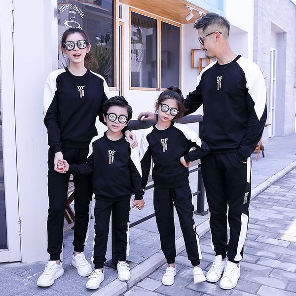 Mom Dad Daughter Son Sports Clothing Sets Mother Father Kids Boy