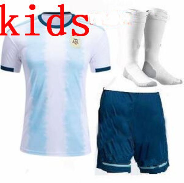 

Copa america 2019 kid argentina occer jer ey 2020 child kit 19 20 me i dybala maradona higuain kid football hirt