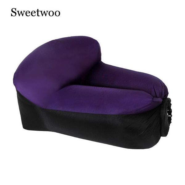 

camping bean bag chair infaltable air sofa chair bed outdoor beach lazy lay bag portable sofa sleeping 4 color