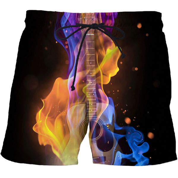 

men's shorts summer five-point pants 3d printed quick-drying swimming trunks hip-hop casual beach factory direct to 2021, White;black
