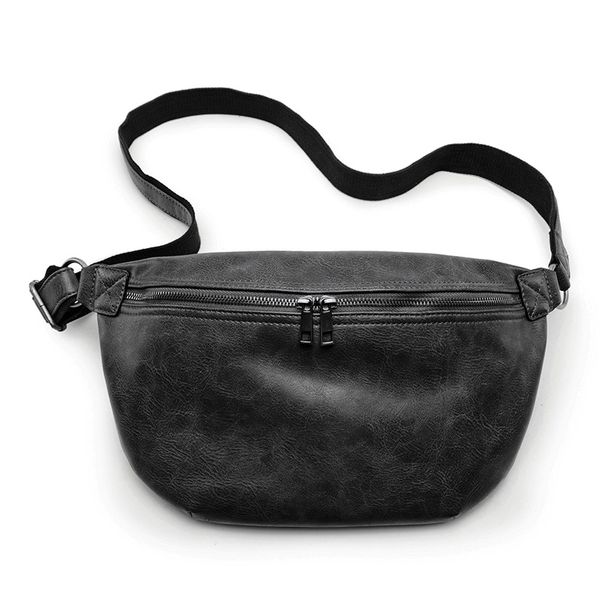 

new fanny pack heuptas waist men women belt bag male fashion large wallet solid thicken leather belt bag waist pack purse bags