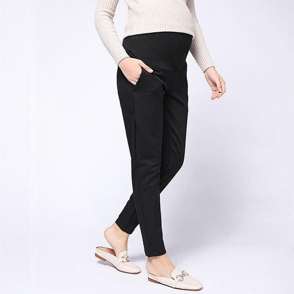

maternity pants casual maternity clothes summer pregnancy clothing for pregnant women fashion black elastic force pants, White