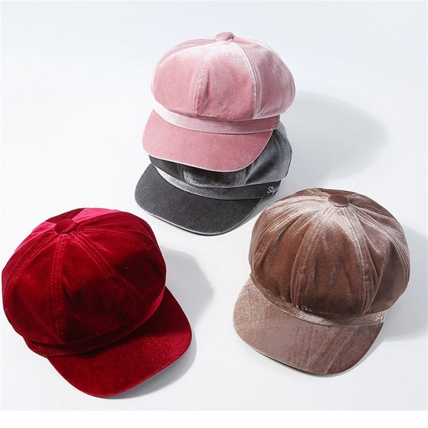 

new trendy women hat 2018 autumn and winter warm fashion embroidered duck tongue cap dome wanna one apparel accessories, Blue;gray
