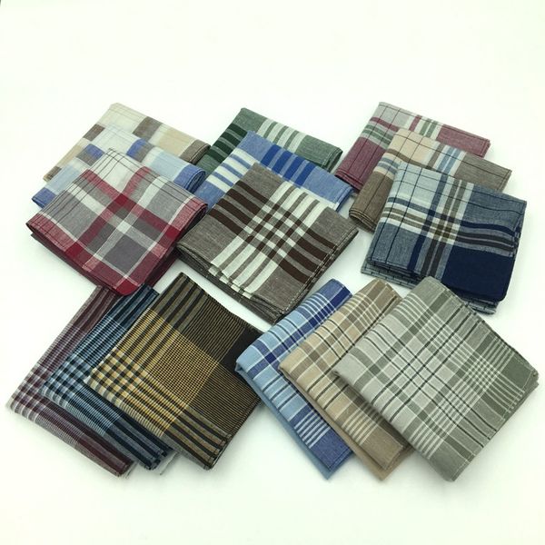 Lot 10 Pieces Men/'s Silk Handkerchief 10/' Plaids Pocket Square Wedding Napkin