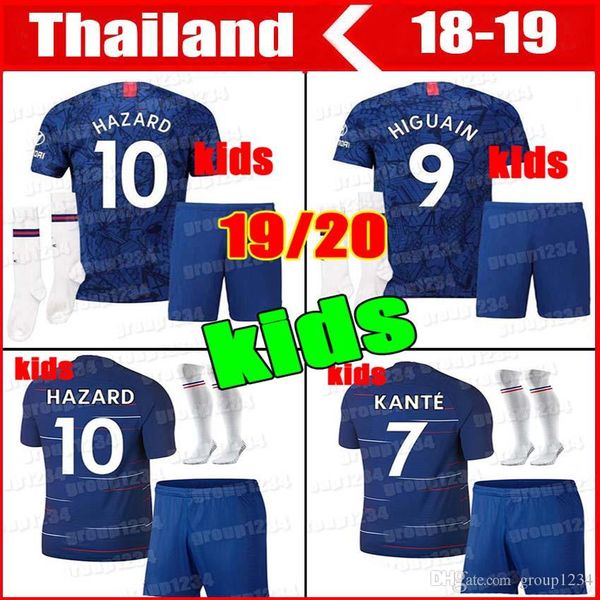 

Kids 19 20 home soccer jersey GIROUD MORATA HAZARD children football shirt BAKAYOKO Camiseta WILLIAN DAVID LUIZ 2018 2019 BARKLEY maillot
