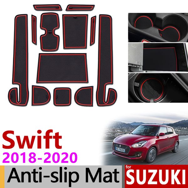 

anti-dirty pad for swift 4 2018 2019 2020 zc33s accessories door groove gate slot anti-slip mat car interiors gel