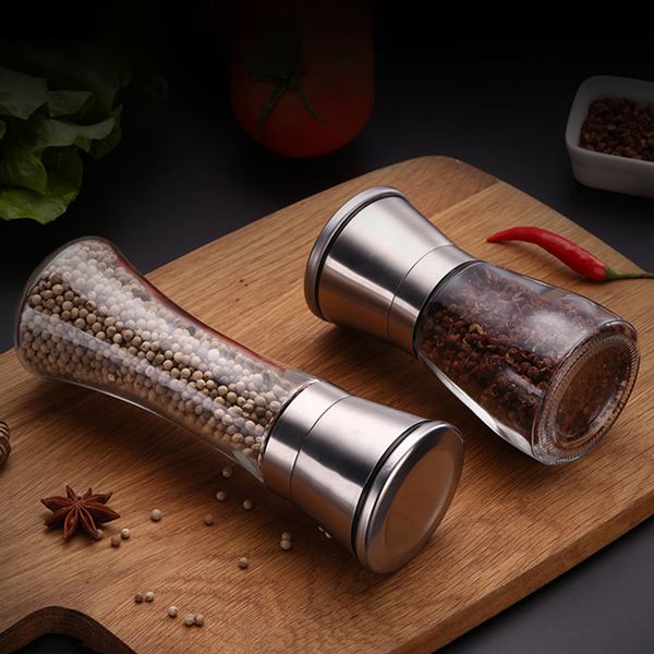 

stainless steel manual salt and pepper mill grinder for cooking kitchen tool hot
