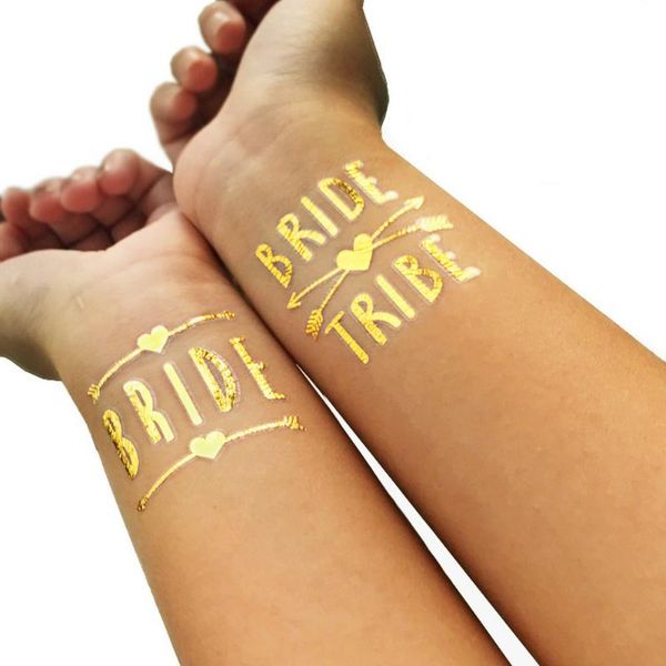 

mixed 12pcs bridesmaid bride tribe tattoo sticker for bride to be bachelorette hen party bridal shower decor valentines day gift