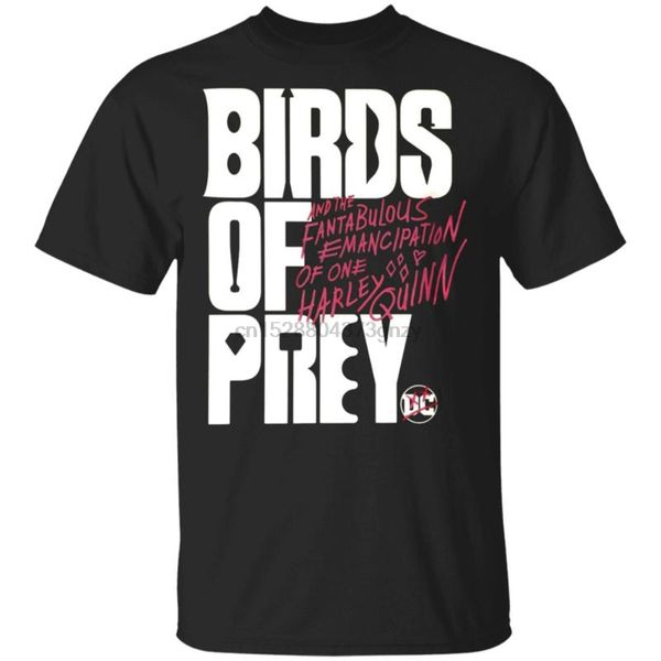 

хищные птицы 2020 тизер фильма черная футболка m-xxxl мода tee shirt, White;black