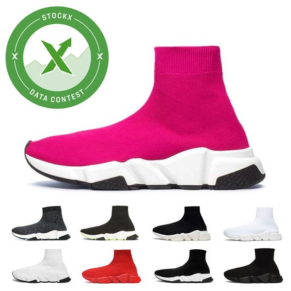 

ace designer casual sock shoes speed trainer черный красный тройной черный модные носки кроссовки тренер повседневная обувь 36-45, Black
