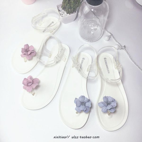 

european style summer new korean version flower sandals 2020 female flat bottom feet sandals and slippers vacation beach shoes, Black