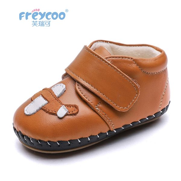 

freycoo 2018 kids shoes winter baby toddler lovely boys breathable shoes genuine leather warm cotton