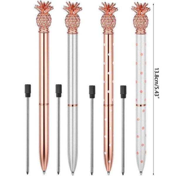 

pineapple ballpoint pens for writing kawaii signature golden ballpoint pen, Blue;orange
