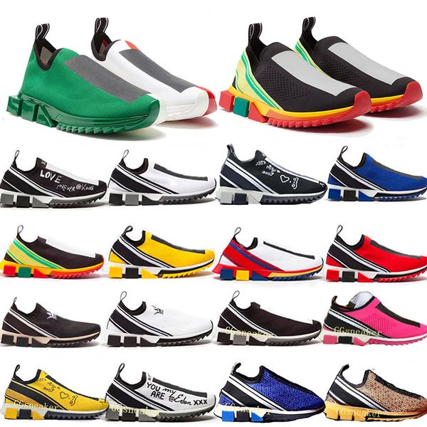 

sorrento sneaker knit casual shoes mens branded man rhinestones rubber breathable casual sports stretch mesh trainer