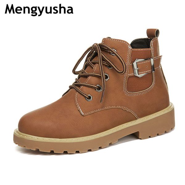 

2018 new spring and autumn harajuku boots wild boots students thick with women tide, Black