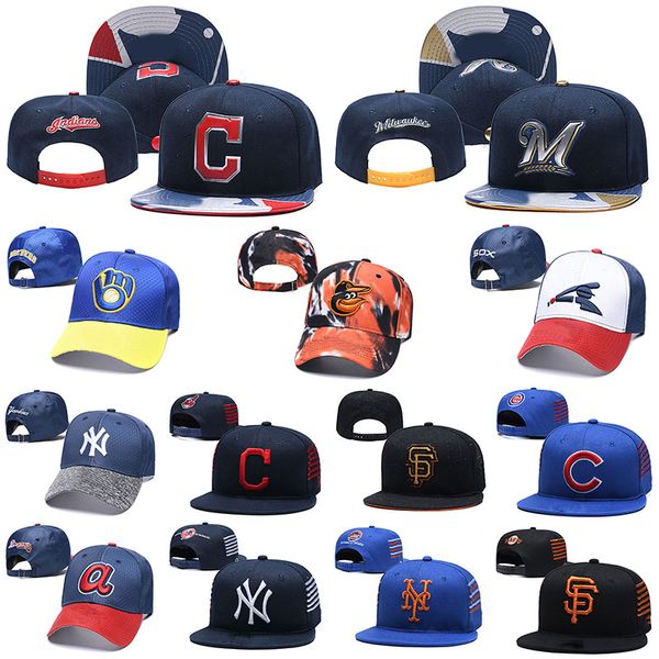 

2019 Fashion Adjustable Snapbacks Hats Sports Team High Quality Black Blue Embroidery Outdoors Caps For Men And Women