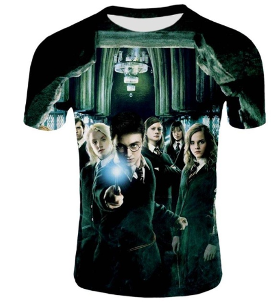 

2019 new fashion harri potter t shirt children harri potter music box fans t-shirt harry poster style cosplay costume clothing tshirt q693, White;black