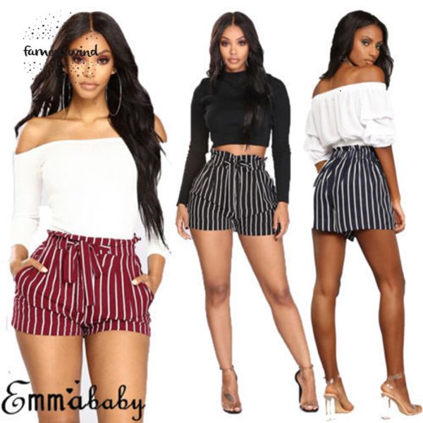 

женская us sexy summer shorts hot pants casual пляж высокой талией мини короткие штаны, перевозка груза падения, White;black