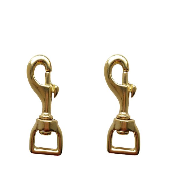

2x brass single ended square swivel eye snap