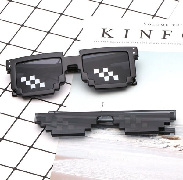 

funny sunglasses thug life glasses polygonal pixel with nose pad pbooth props for festival even party