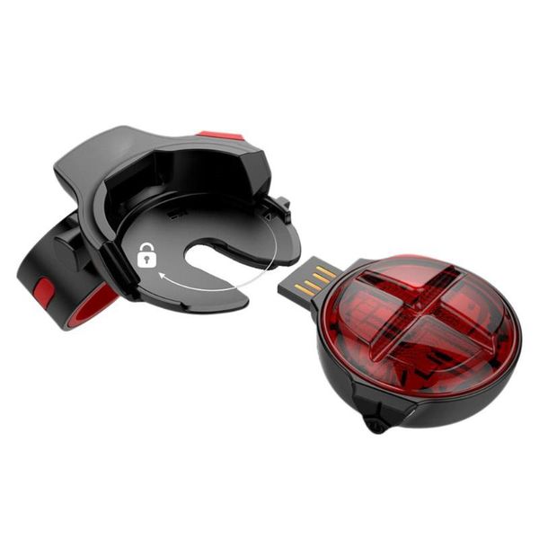 

usb bicycle charging intelligent brake light bicycle night riding induction tail light waterproof led warning